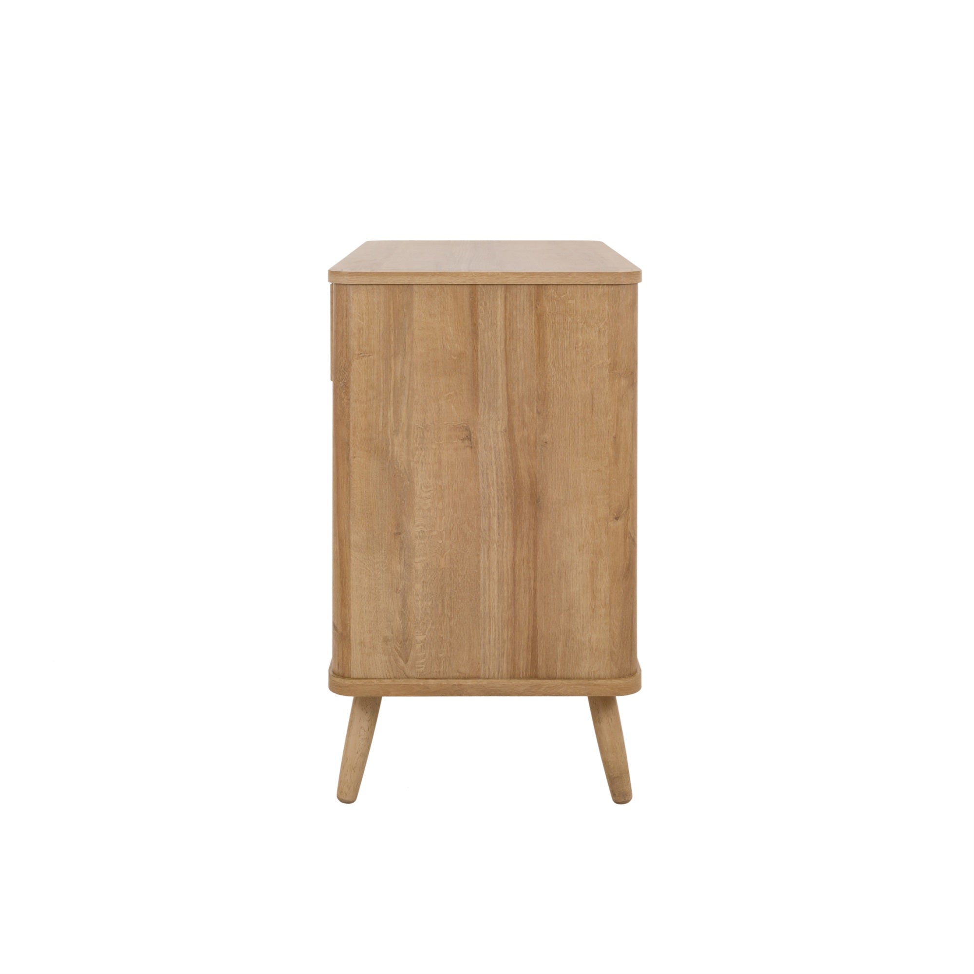 New Pacific Direct Thelma Rattan Small Cabinet 1 Drawer + 2 Doors In Natural Oak