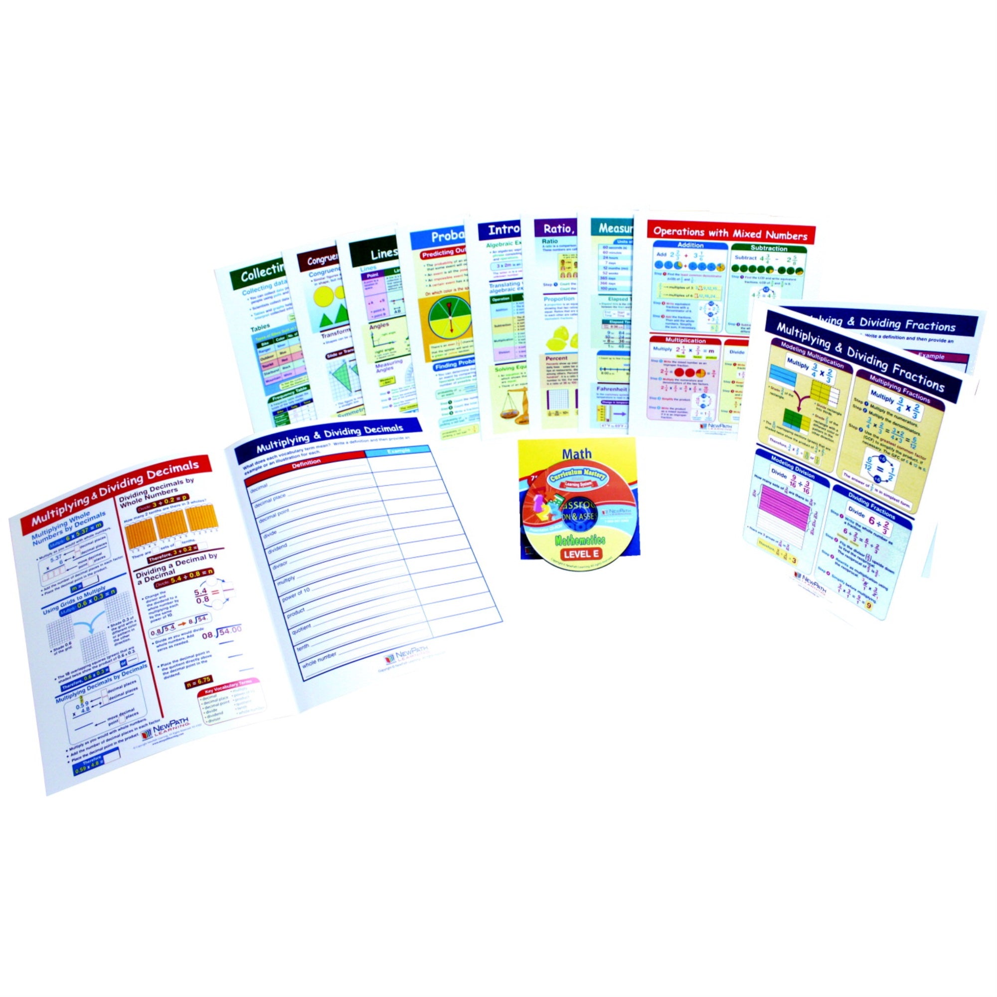 Newpath Visual Learning Guides Math Set, Grade 5