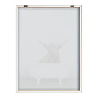 Blake Highland Cow in Tub Color Framed Printed Glass by Amy Peterson Art Studio