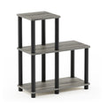 Furinno Turn-N-Tube Accent Decorative Shelf, French Oak Grey/Black
