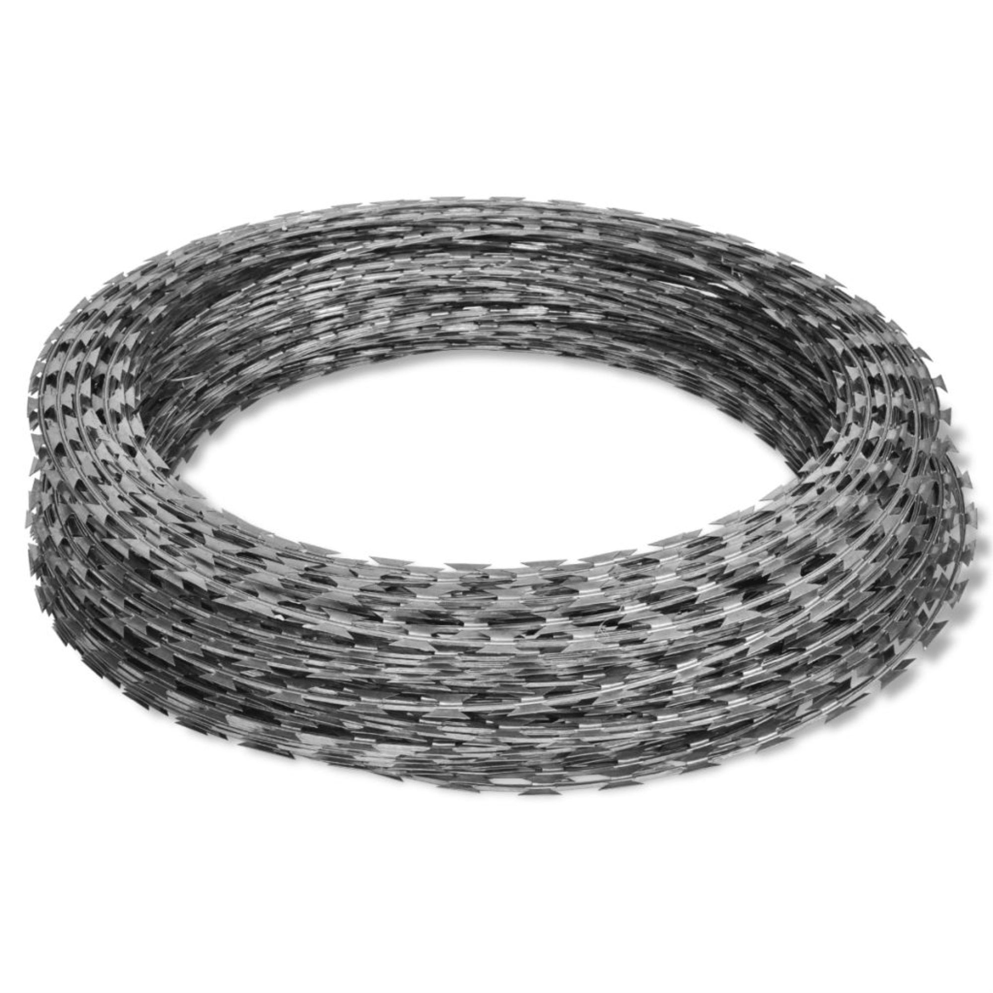 NATO Razor Wire Helical Wire Roll - Galvanized Steel 328' - Ultimate Outdoor Security Solution - Long-lasting Performance - Dete