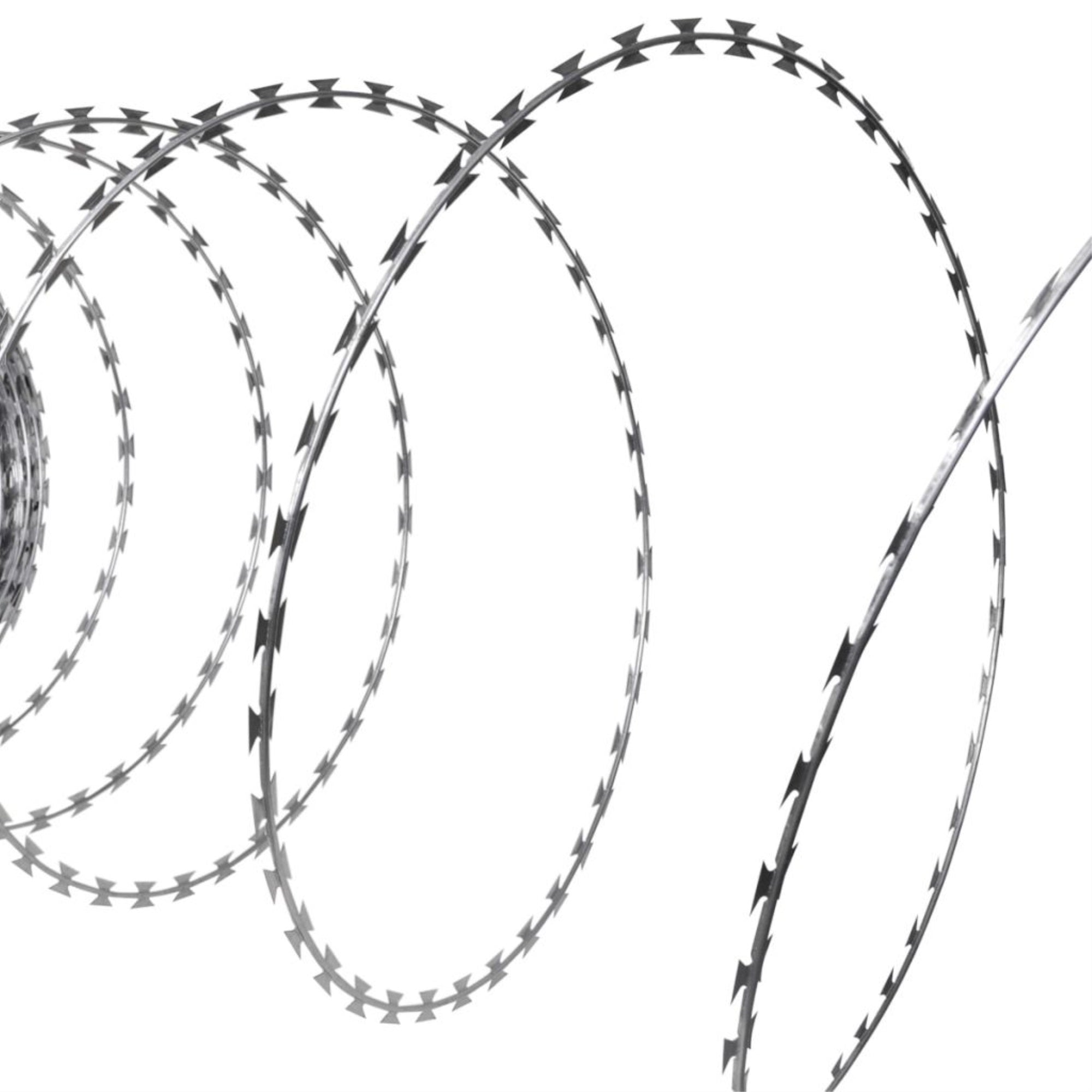 BTO-22 Concertina NATO Razor Wire - Galvanized Steel 492' - Premium Security Solution for Outdoor Applications, Military Sites, 
