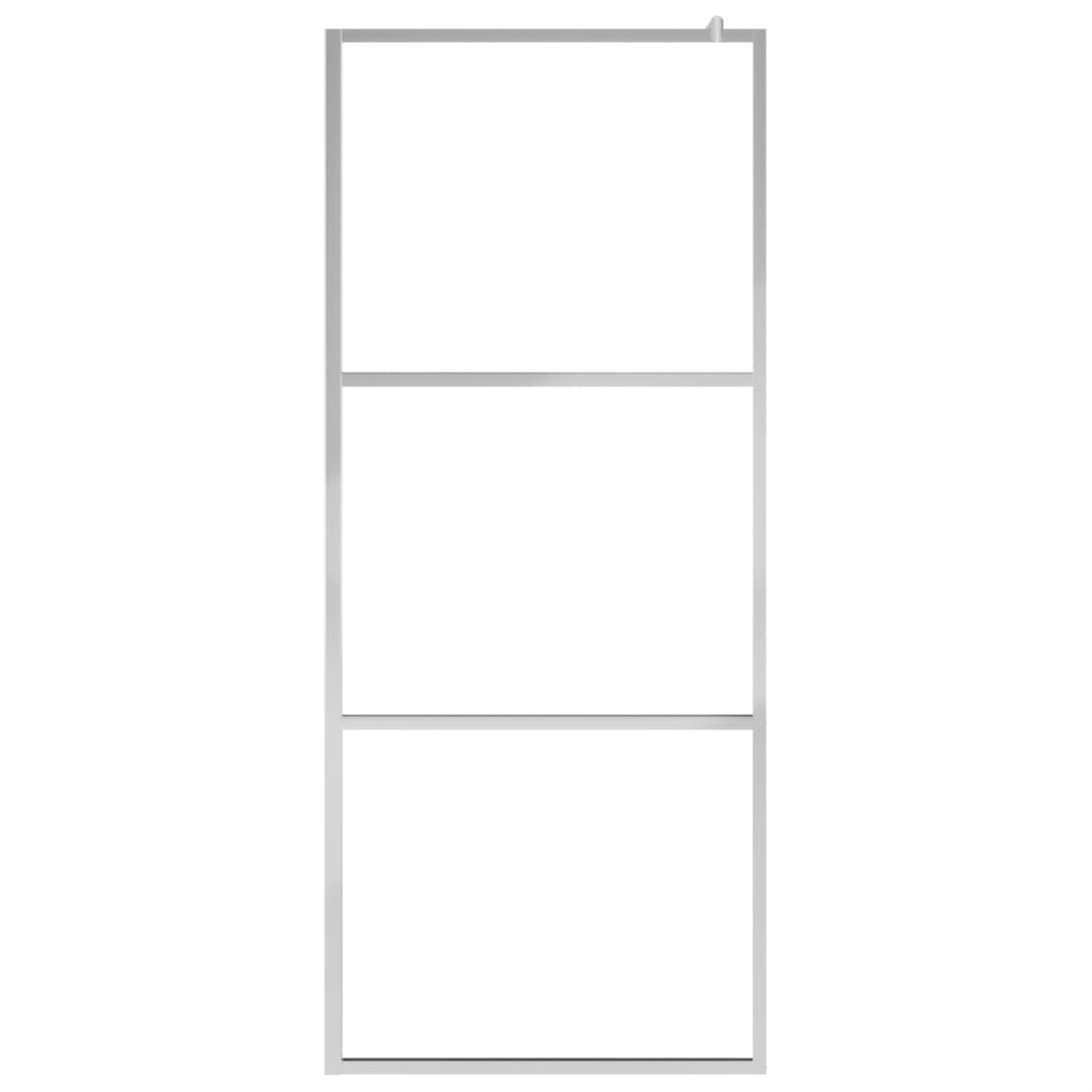 vidaXL Walk-in Shower Wall with Whole Frosted ESG Glass 39.4''x76.8''