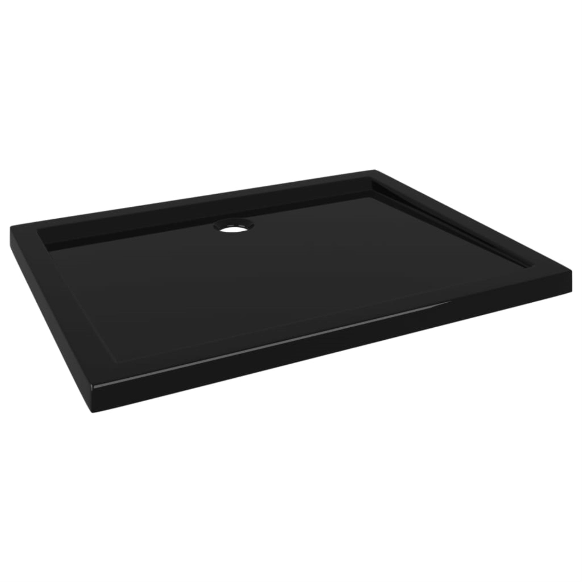 vidaXL Rectangular ABS Shower Base Tray Black 27.6''x35.4''