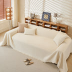 Textured Throw Blanket with 3D Dobby Weave, Minimalist Furniture Protector for Couch