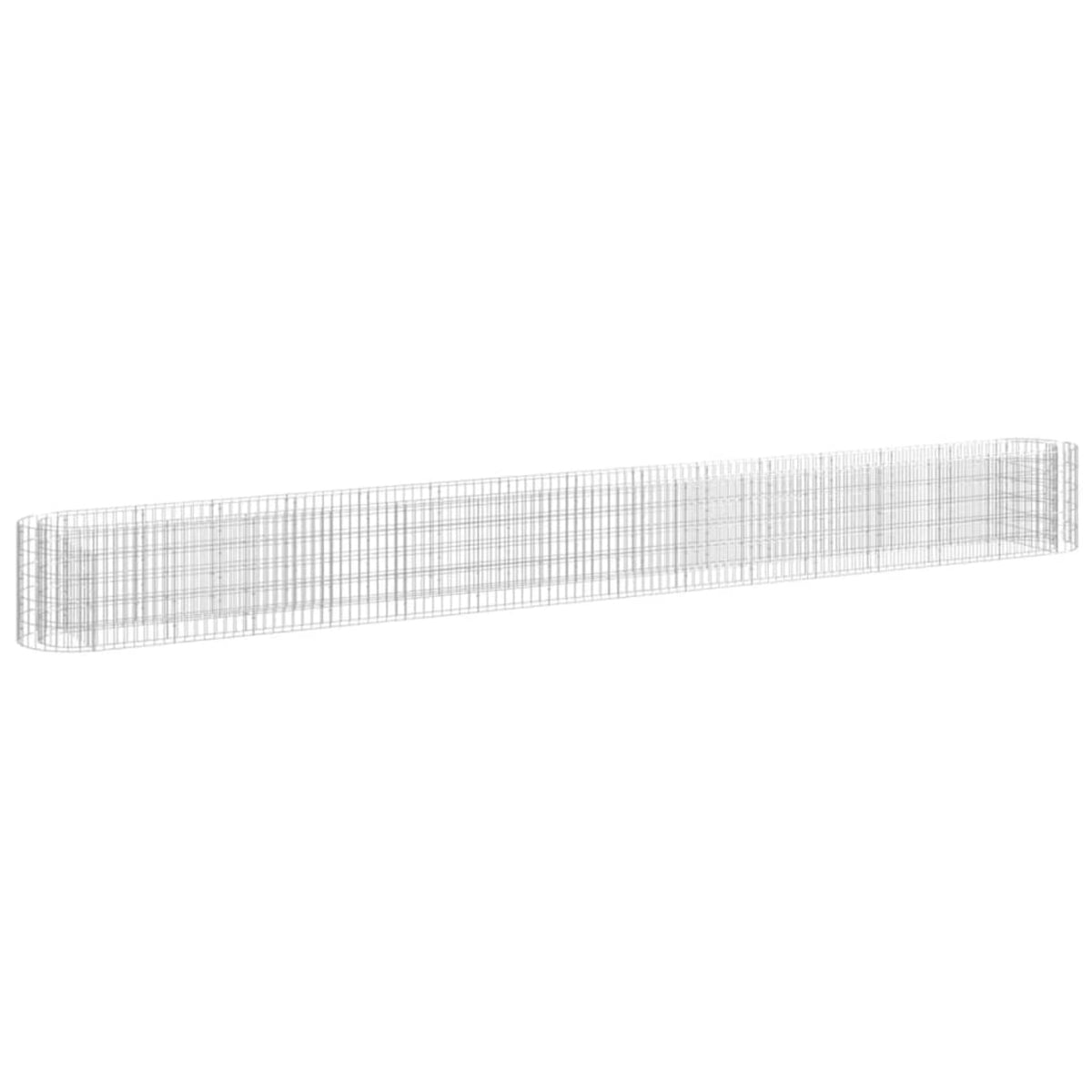 vidaXL Gabion Raised Bed Galvanized Iron 212.6''x19.7''x19.7''