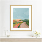 Framed Art Beautiful Landscape with Road by July Art Prints
