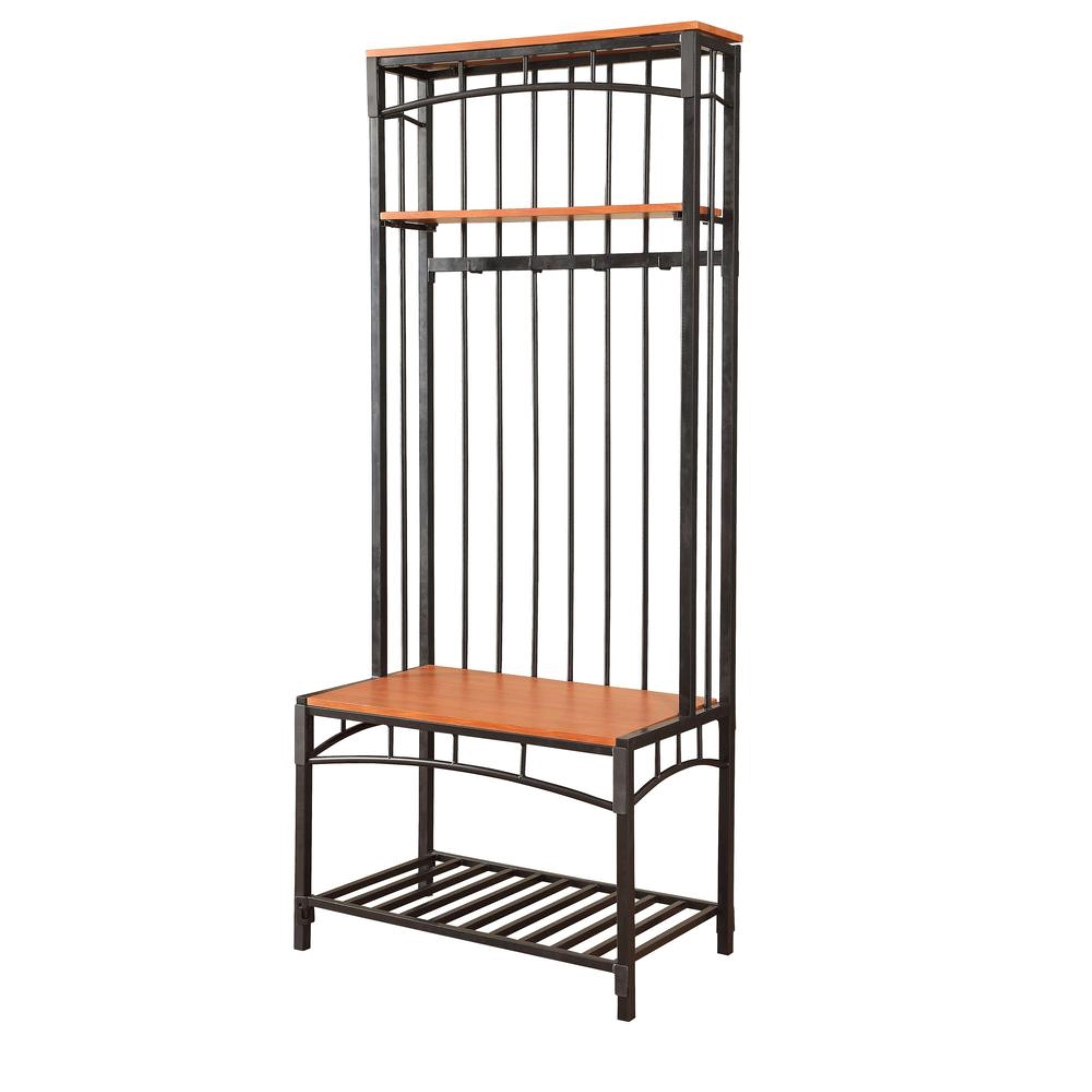 4D Concepts Tool Less Boltzero Entry Hall Bench, Cherry