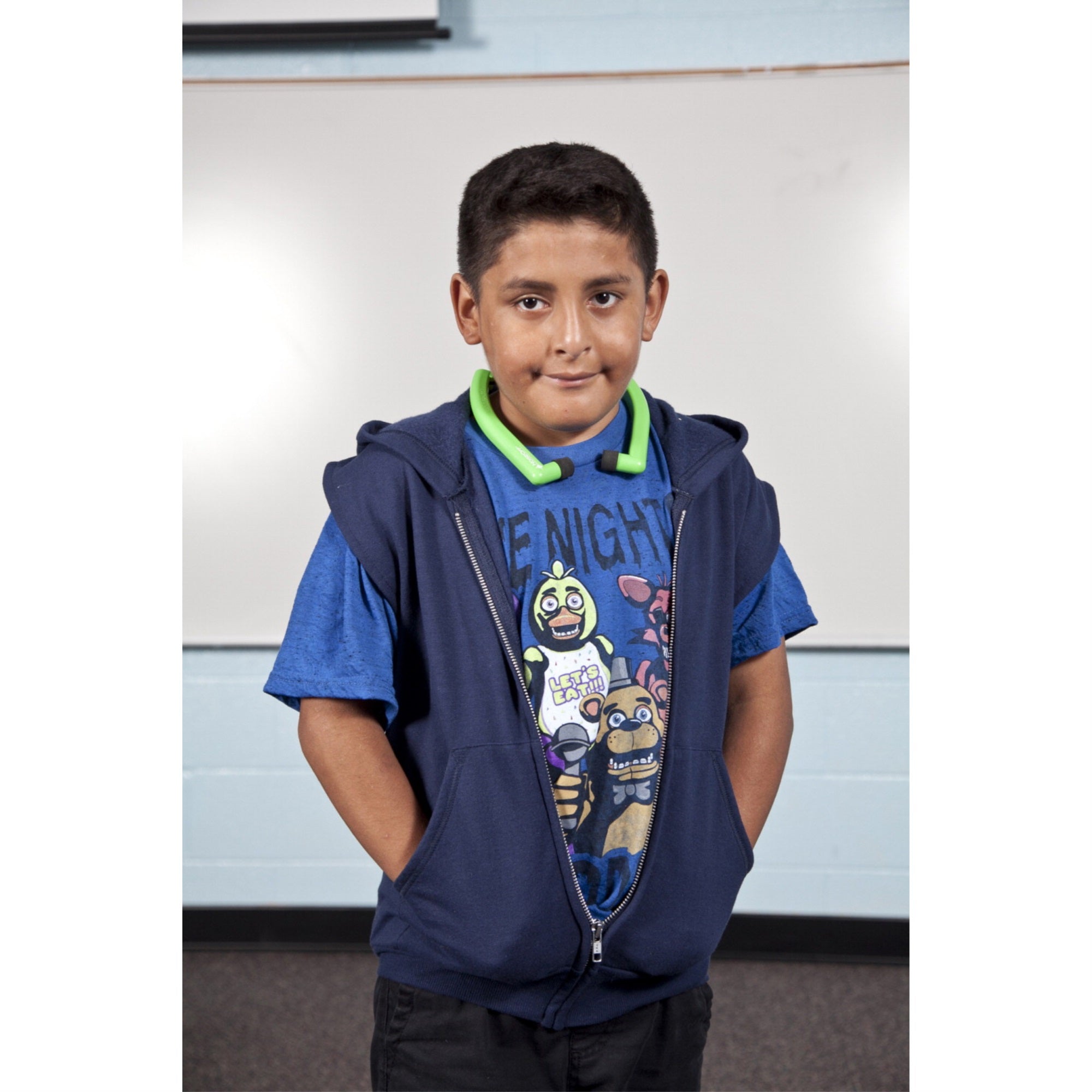 Abilitations Weighted Hoodie Vest, Child Medium, Navy