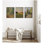 Forest Interior, Evening 1910, and Parklandschaft 3 Piece Framed Canvas Wall Art Set by Nostalgia Prints