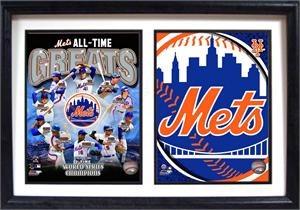 12X18 Double Frame  New York Mets Greats