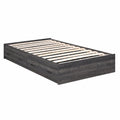 Twin Size Black Mates Bed with Two Storage Drawers