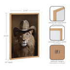 Gallery Lion Wearing a Western Cowboy Hat Print by The Creative Bunch Studio