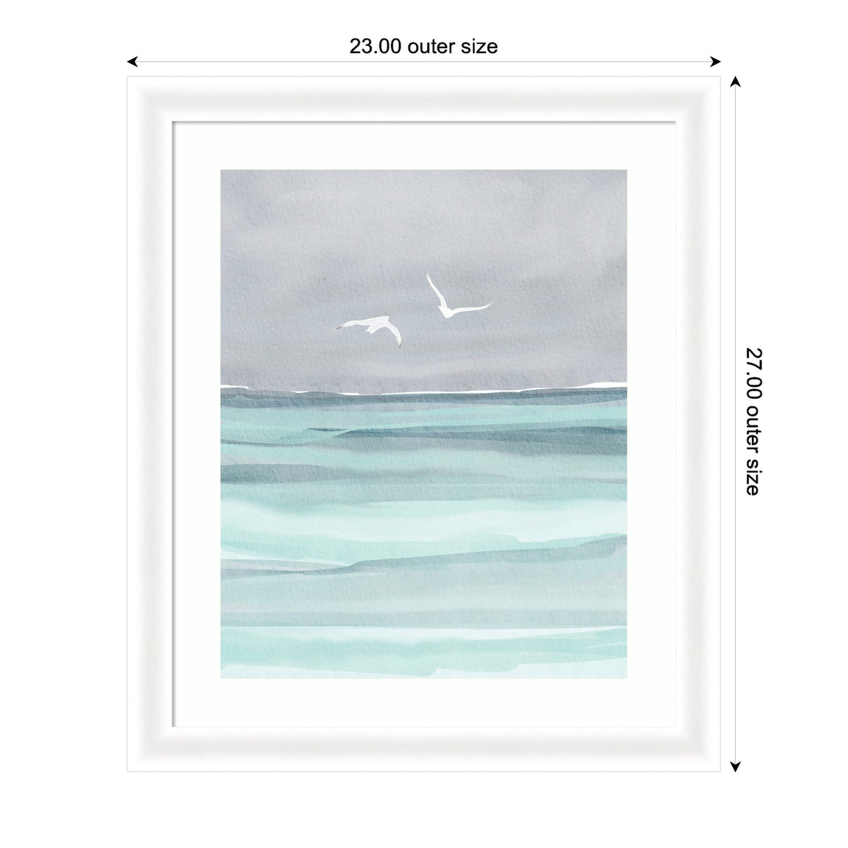 Framed Art Sea and Seagulls by Nikita Jariwala