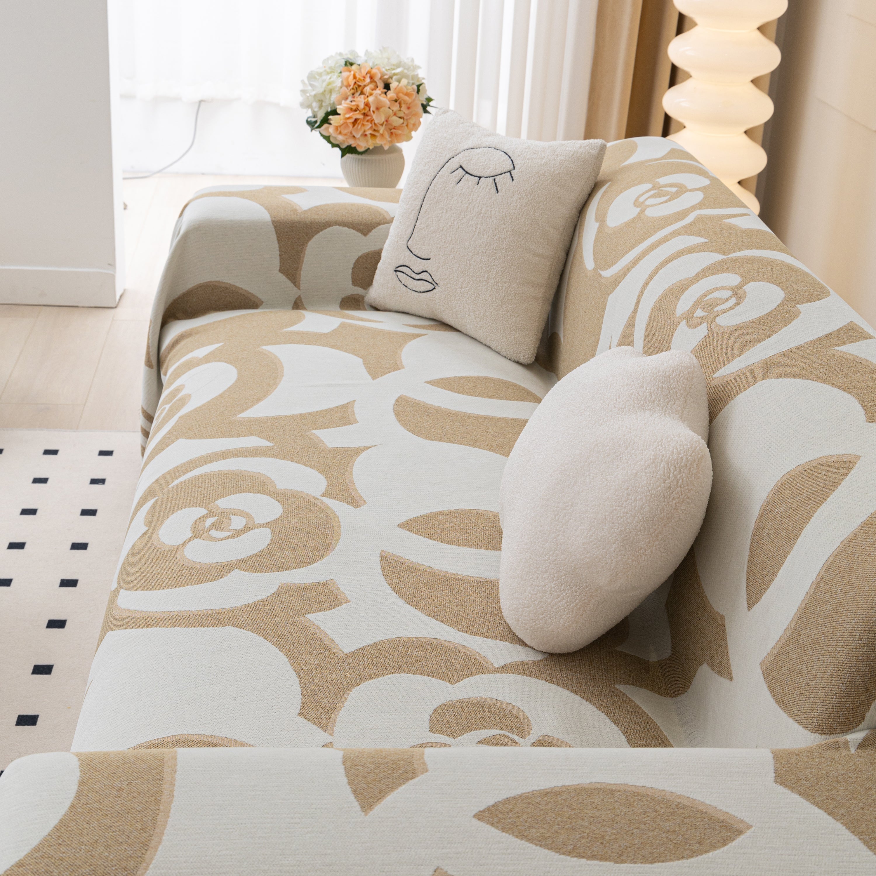Chenille Sofa Cover Blanket, Couch Cover Blanket Throws for Couches Living Room Furniture Throw Covers