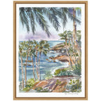 Sylvie Laguna Beach California Scene Framed Canvas by Patricia Shaw