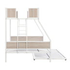 Modern Metal Bunk Bed With Dual Side Ladder And Metal Desig