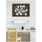Aurelia Black Cream 012 by Vicky Yorke Framed Canvas Wall Art Print