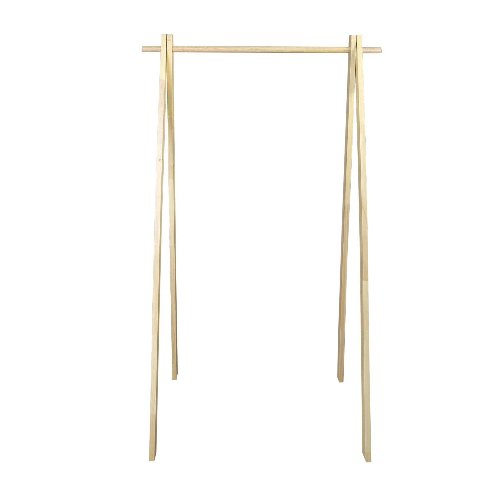 Solid Wood No Tool Assembly Collapsible Aesthetic Clothing Garment Rack