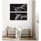 Scottish Highland Panel 2 Piece Framed Canvas Wall Art Set by Crystal Lynn Collins