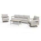 Aconcagua 4-Piece Aluminum Living Room Set With Swivel Chairs