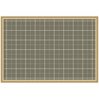 Framed Fabric Pinboard Sage Green Plaid Wall Organization