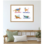 Sylvie Framed Canvas Ski Dogs 1 by Krissy Mast