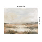 Neutral Abstract Landscape by The Creative Bunch Studio Framed Canvas Wall Art Print