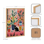 Gallery Whimsical Houseplants and a Black Kitty Cat Print by The Creative Bunch Studio
