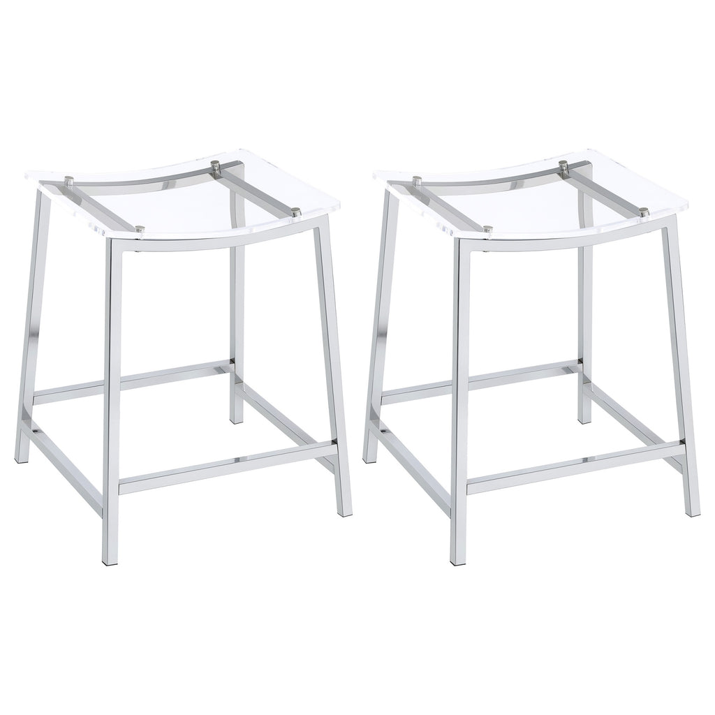 Coaster Jovani Counter Stool (Set Of 2), Chrome