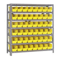 Quantum Storage Systems 1839-103YL Steel Shelving Unit with 4 Shelf Bins, 18 D x 36 W x 39 H, Yellow
