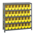 Quantum Storage Systems 1839203Yl Store More Steel Shelving Unit With 6 Inch  Shelf Bins, 18 Inch  D X 36 Inch  W X 39 Inch  H, Yellow
