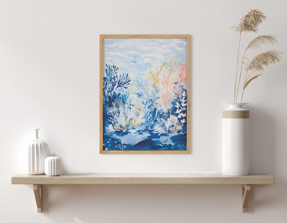 Gallery Underwater Ocean Landscape Print by The Creative Bunch Studio