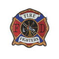 20 Inch W X 20 Inch H FiremanS Shield Stained Glass Window