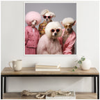 Sylvie Golden Lady Dogs Framed Canvas by The Creative Bunch Studio