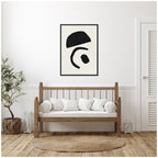 Sylvie Black Geometric Abstract 3 Framed Canvas by July Art Prints