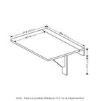 Furinno Hermite Wall Mounting Folding Table, White