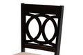 Baxton Studio Lenoir Modern and Contemporary Sand Fabric Upholstered Espresso Brown Finished Wood Dining Chair Set of 4