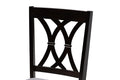 Baxton Studio Reneau Modern and Contemporary Gray Fabric Upholstered Espresso Brown Finished Wood Dining Chair Set of 4