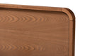 Baxton Studio Mailene Mid-Century Modern Walnut Brown Finished Wood King Size Headboard