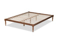 Baxton Studio Iseline Modern and Contemporary Walnut Brown Finished Wood Full Size Platform Bed Frame