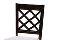 Baxton Studio Verner Modern and Contemporary Grey Fabric Upholstered Espresso Brown Finished Wood Dining Chair (Set of 4)
