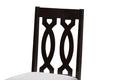 Baxton Studio Cherese Modern and Contemporary Grey Fabric Upholstered Espresso Brown Finished Wood Dining Chair (Set of 4)