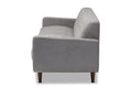 Baxton Studio Allister Midcentury Modern Light Grey Fabric Upholstered Sofa