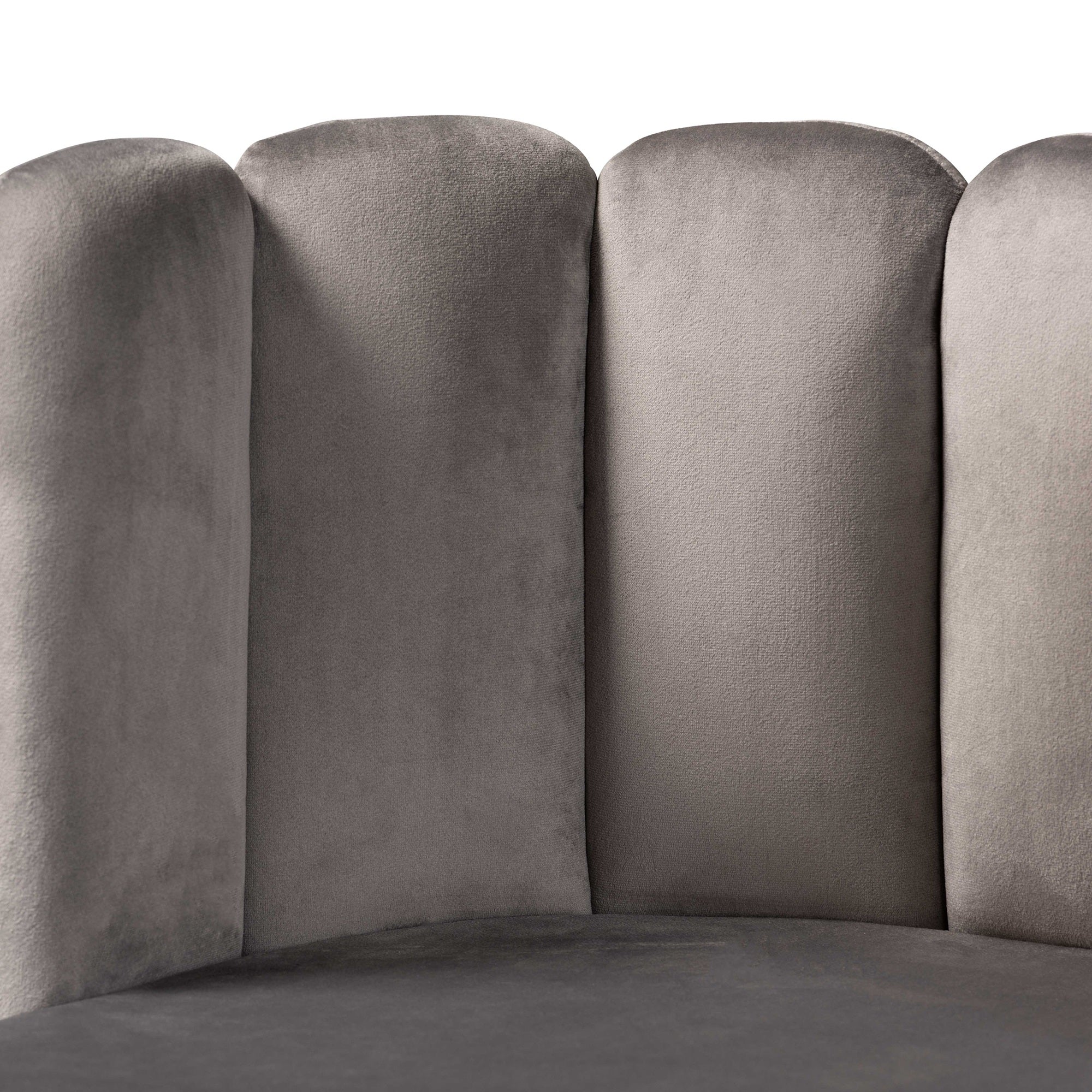 Baxton Studio Kaelin Luxe and Glam Grey Velvet Fabric Upholstered and Rose Gold Finished 4-Piece Bar Stool Set