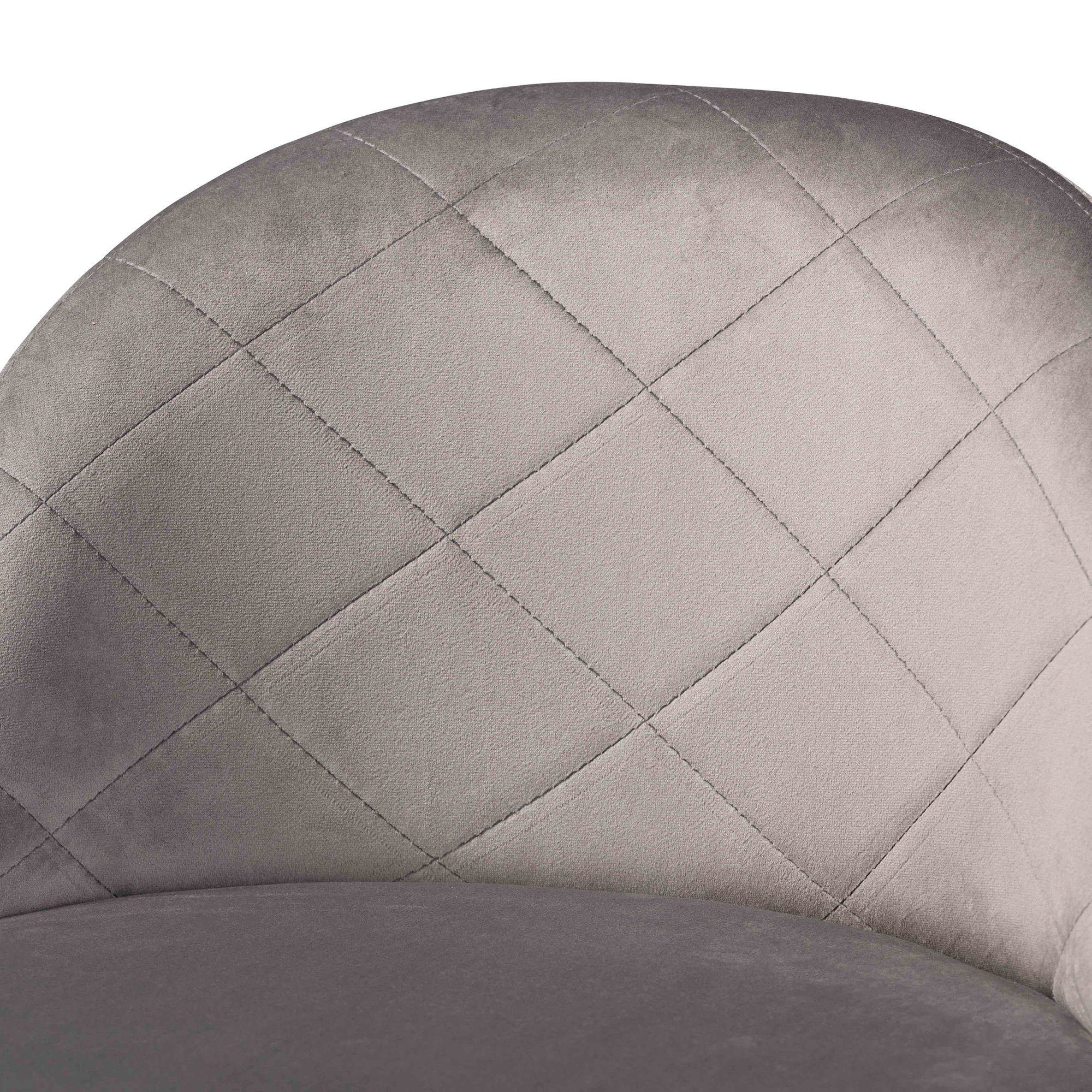 Baxton Studio Addie Luxe and Glam Grey Velvet Fabric Upholstered and Rose Gold Finished 4-Piece Bar Stool Set