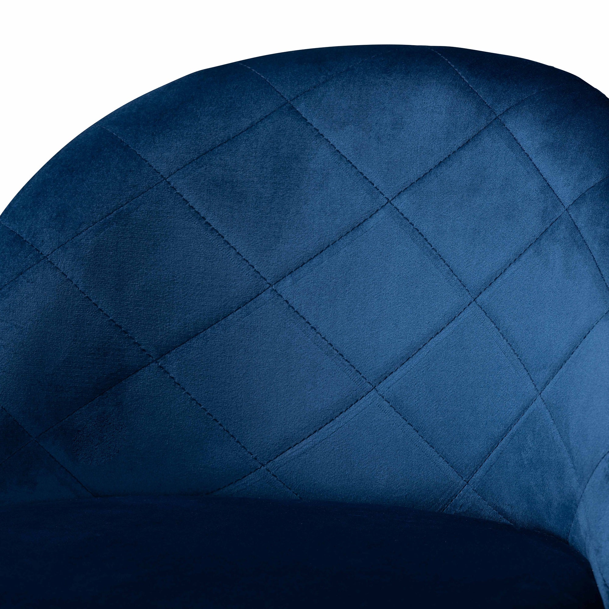 Baxton Studio Addie Luxe and Glam Navy Blue Velvet Fabric Upholstered and Rose Gold Finished 4-Piece Bar Stool Set