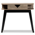Baxton Studio Wales Modern and Contemporary Light Brown Finished Wood 1-Drawer Console Table