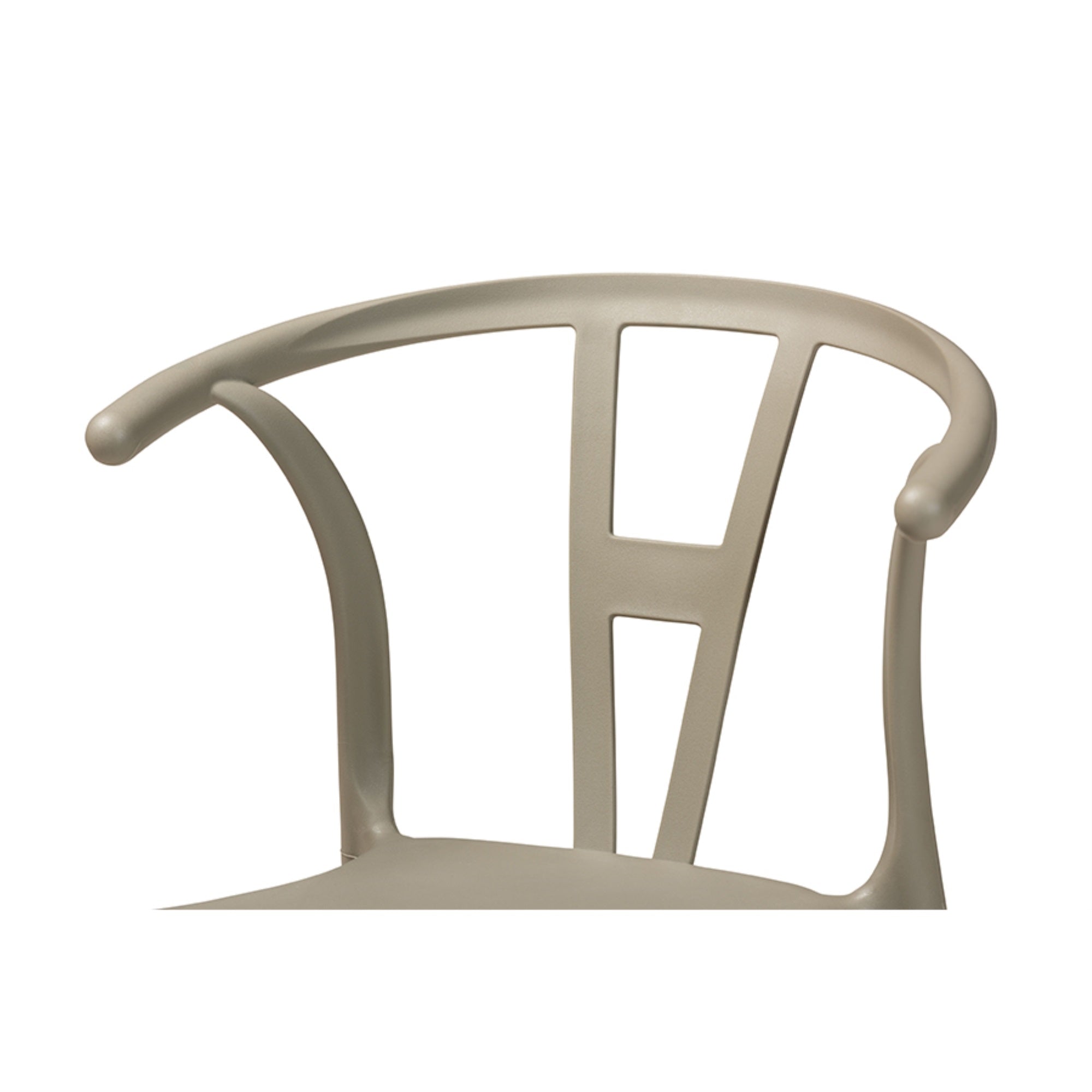 Baxton Studio Warner Modern and Contemporary Beige Plastic 4-Piece Dining Chair Set