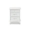 Baxton Studio Layton Classic And Traditional White Finished Wood 3Drawer End Table